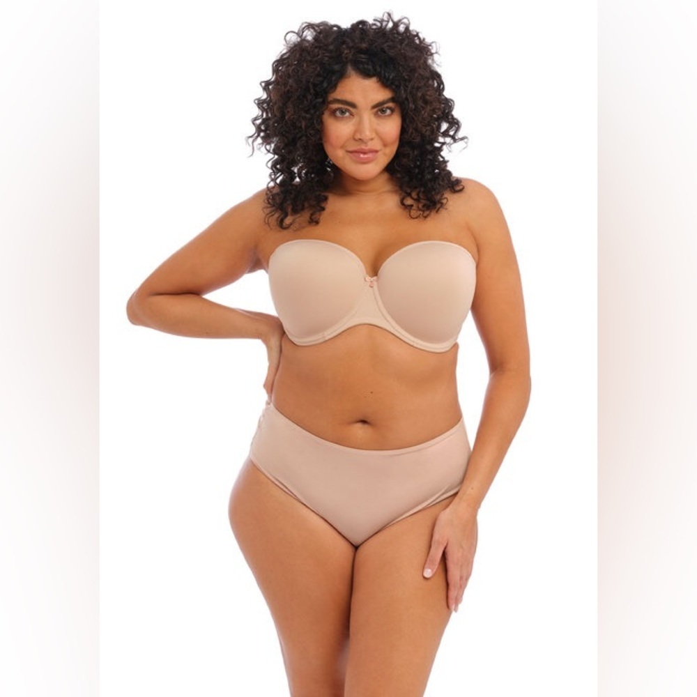 Elomi Beige Strapless Bra Full Coverage Smooth, seamless bra 38I plus size bra - Picture 2 of 10